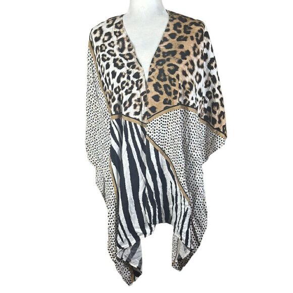 Chico's Animal Patch Cheetah Print Wrap Shawl One size Fits All NWT 📦 - Picture 10 of 10